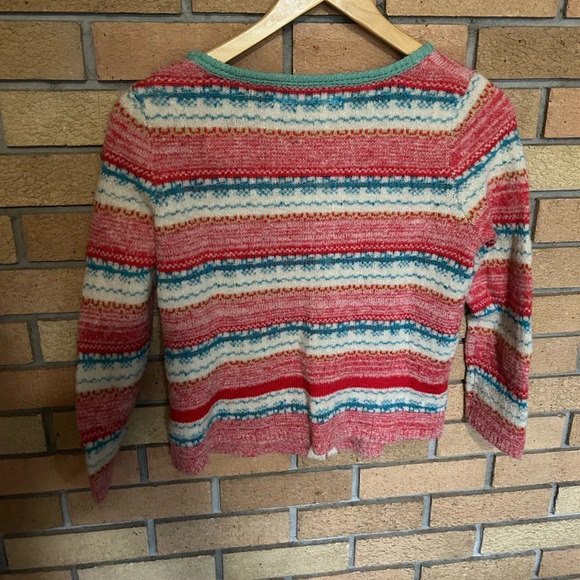 Anthropologie Sparrow Wool Blend Multicolor Fair Isle Cardigan Sweater Size M - Picture 4 of 6